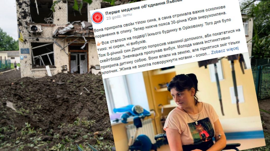  Война на Украине.  Юля приютила сына во время взрыва в Запорожье.  она парализована
