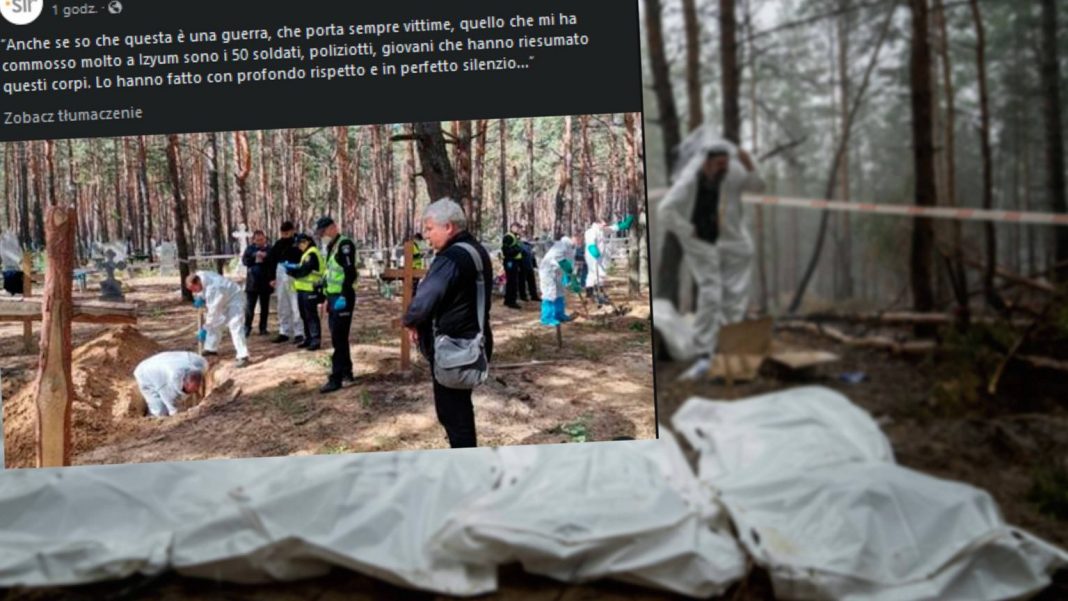  Изюм.  Открытка.  Краевский почтил память погибших.  Тронут эксгумациями: "Как будто своих близких выкапывали"
